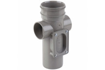 TUPLING 82MM ACCESS PIPE SINGLE SOCKET GREY