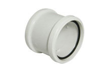 FLOPLAST 110MM WHITE COUPLING-DS SP105W