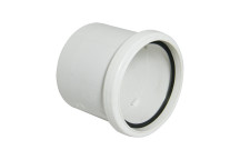 FLOPLAST 110MM WHITE COUPLING-S&S SP124W