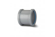 TUPLING 82MM DOUBLE SOCKET GREY