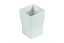 FLOPLAST 65MM WHITE SQUARELINE DOWNPIPE PIPE SOCKET FLORSS1