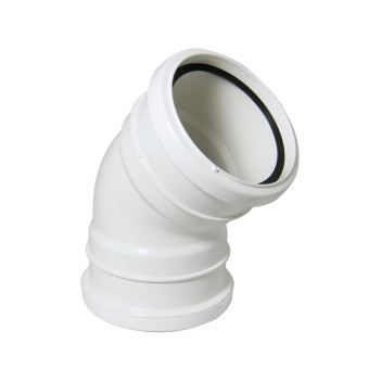 FLOPLAST 110MM WHITE 135* BEND DS SP563W