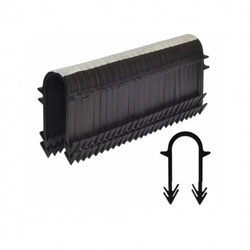 RELION 60MM DOUBLE HOOK TACKER CLIPS FOR STAPEL GUN - BOX 300