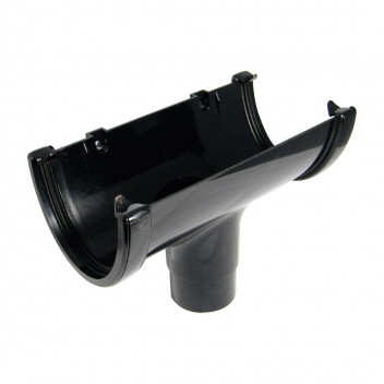 FLOPLAST 115MM ROH1 HICAP RUNNING OUTLET BLACK ROH1B