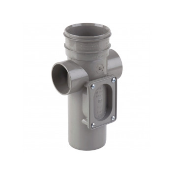 TUPLING 82MM ACCESS PIPE SINGLE SOCKET GREY