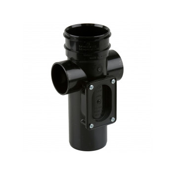 TUPLING 82MM ACCESS PIPE SINGLE SOCKET BLACK