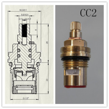 CERAMIC TAP CARTRIDGE VALVE ASSEMBLY CC2 (PAIR)