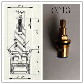 CERAMIC TAP CARTRIDGE VALVE ASSEMBLY CC13 (PAIR)