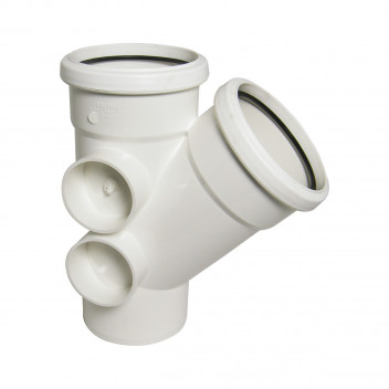 FLOPLAST 110MM WHITE 135* BRANCH SP210W