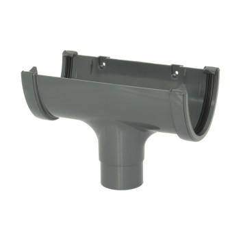 FLOPLAST 115MM ROH1 HICAP RUNNING OUTLET ANTHRACITE GREY ROH1AG
