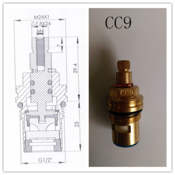 CERAMIC TAP CARTRIDGE VALVE ASSEMBLY CC9 (PAIR)