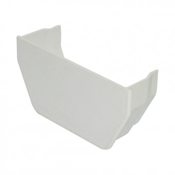 FLOPLAST 114MM WHITE SQUARELINE GUTTER INTERNAL STOPEND FLORES2