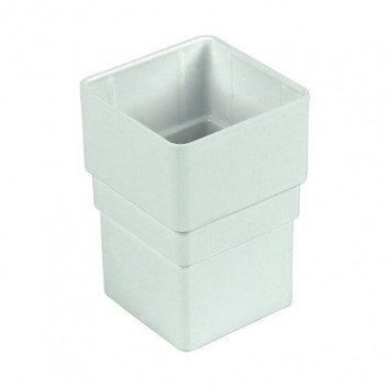 FLOPLAST 65MM WHITE SQUARELINE DOWNPIPE PIPE SOCKET FLORSS1