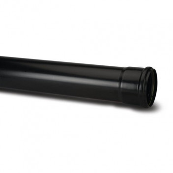 TUPLING 82MM X 3M SINGLE SOCKET BLACK SOIL PIPE