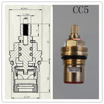 CERAMIC TAP CARTRIDGE VALVE ASSEMBLY CC5 (PAIR)