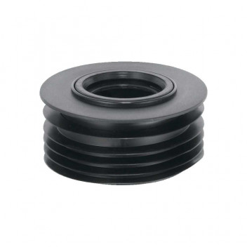 MCALPINE BLACK DRAIN CONNECTOR 4\" X2\" DC3-BL CENTRE OUTLET