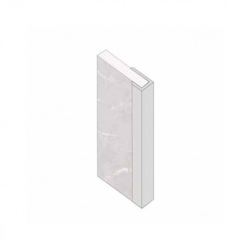 FIBO PROFILES ALUMINIUM J-SHAPED END CAP PROFILE 2.4M LONG