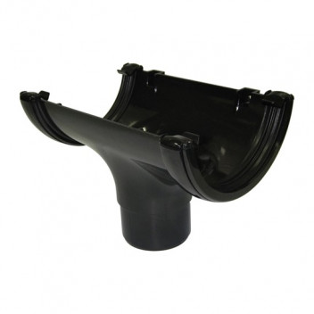 FLOPLAST 112MM BLACK RUNNING OUTLET RO1B