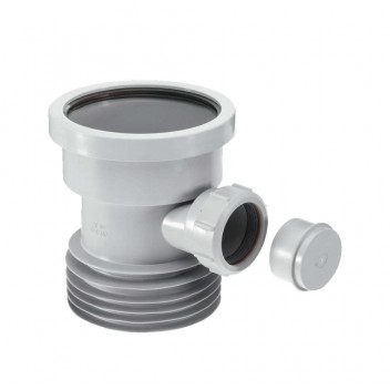 MCALPINE GREY DRAIN CONNECTOR WITH 1 1/2\" BOSS GREY DC1-GR-