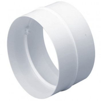ROUND STRAIGHT CONNNECTOR FOR 100MM DUCTING WHITE