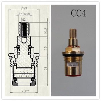 CERAMIC TAP CARTRIDGE VALVE ASSEMBLY CC4 (PAIR)